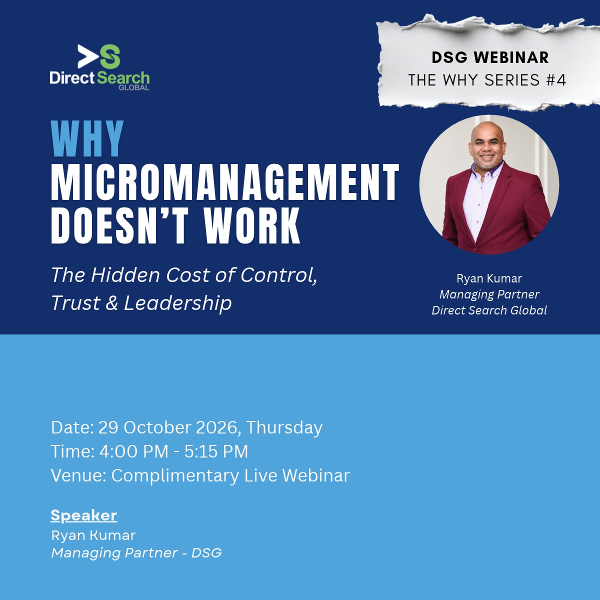The WHY Series #4: Why Micromanagement Doesn't Work